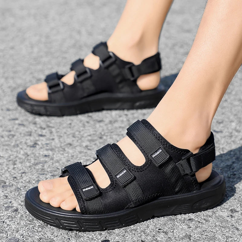 A Pair of Men's Sandals, Summer New Trendy Sports Outer Wear, Non-Slip, Wear-Resistant, Soft-Soled Driving, Cool Beach Shoes for Men