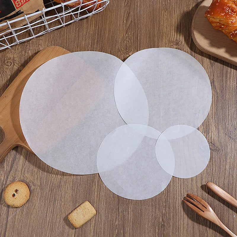 150Pcs Circle Parchment Paper Baking Oiled Paper Multifunction Liner BBQ Oven Patty Hamburger Paper Steamer Liners B