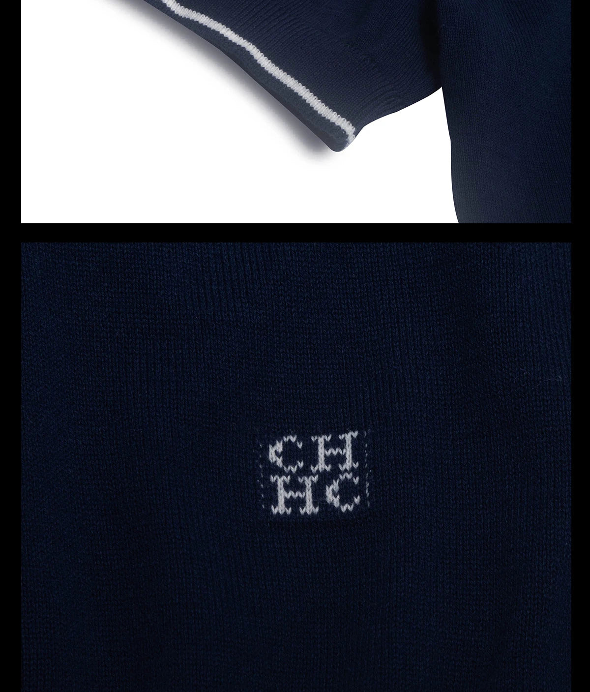 CHCH Stripe Knit Polo Men's Shirts Summer New Slim Solid Color Breathable Turn-Down Collar Business Short Sleeve Polo Tops
