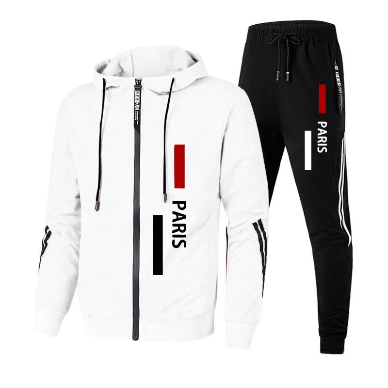 Men's fashion sportswear printed jacket zipper casual coat winter sportswear running men's clothing autumn winter ed sweatshirt.