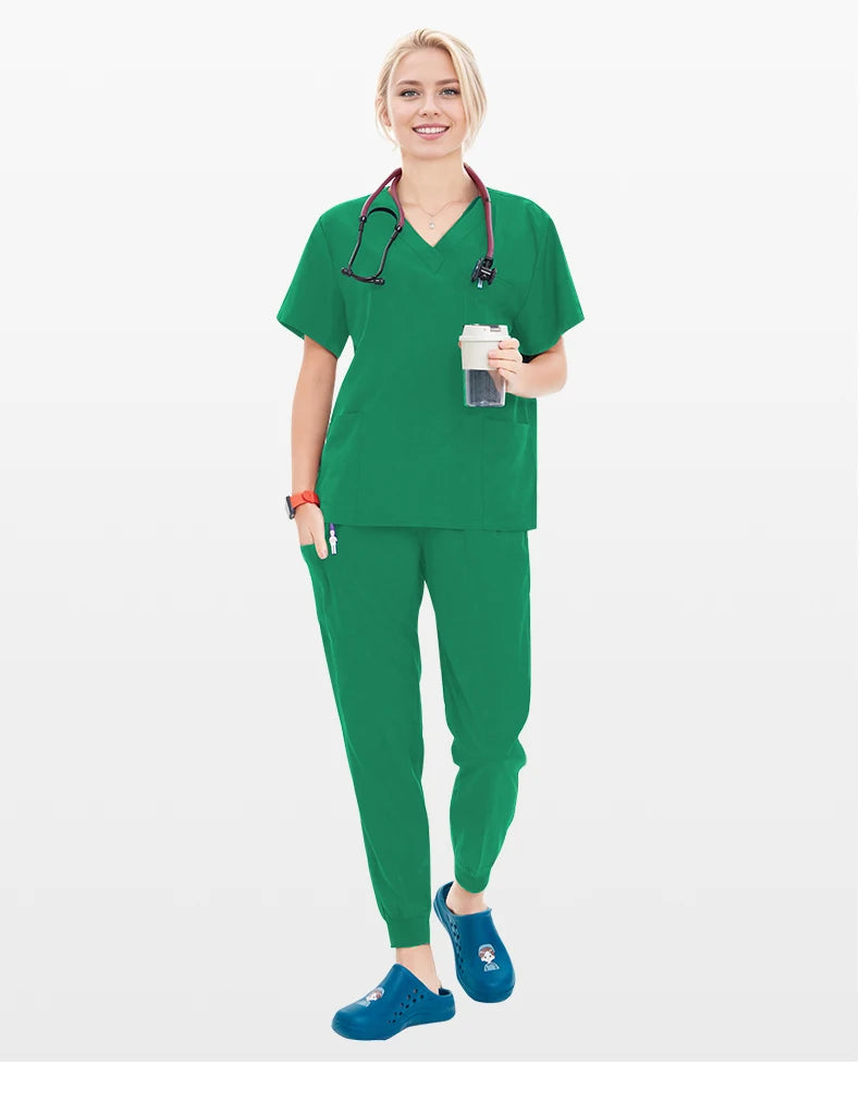 Summer Medical Scrubs Hospital Uniforms Doctor Nurse Workwear 4-way Stretch Pet Clinic Nursing Suits Dentist Working Clothes S21