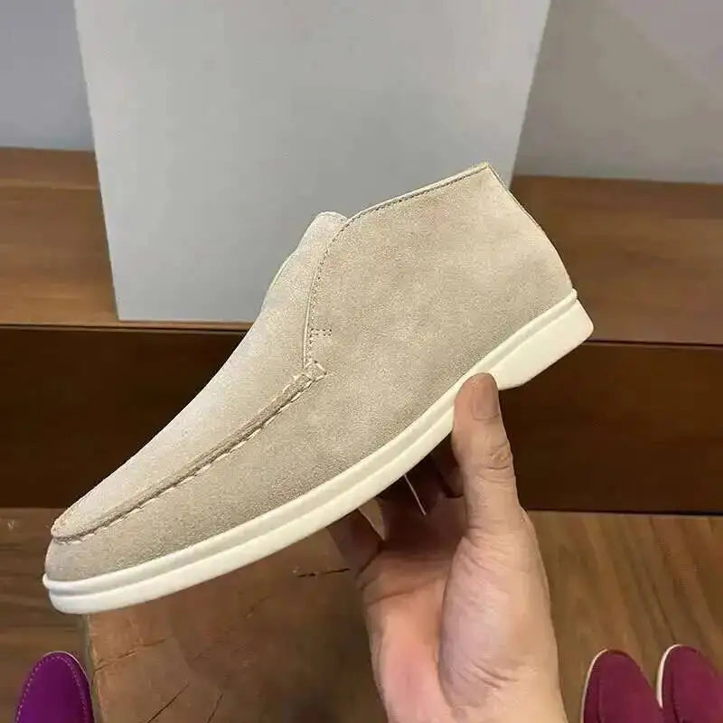 High-top Shoes For Women Loafers Casual Flat Heels One-foot Lazy Shoes Couple Shoes