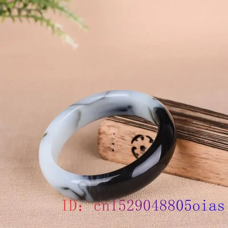 Color Jade Bangle Bracelet Genuine Natural Charm Jewellery Fashion Accessories Hand-Carved Amulet Gifts for Women Her Men