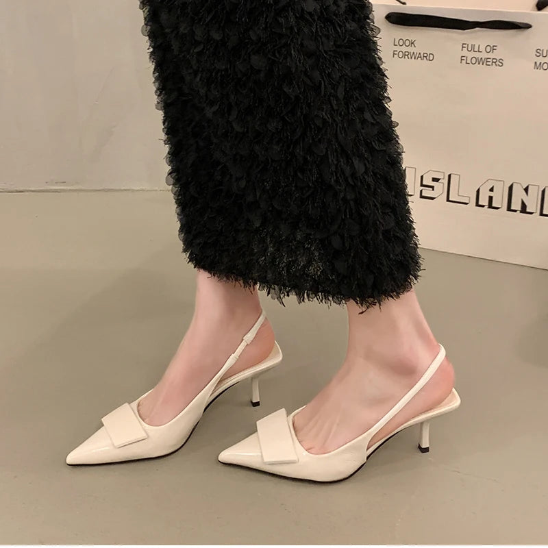 2026 Summer High Heel Women Sandals Fashion Pointed Toe Singbacks Shoes Design Style Banquet Party Sandalias Shoes