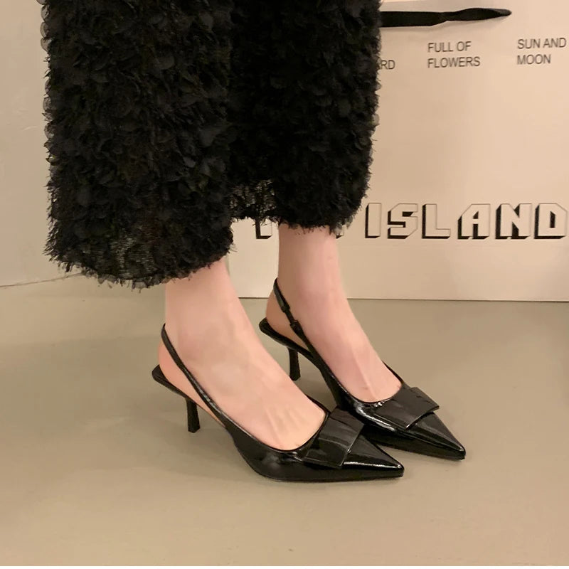 2026 Summer High Heel Women Sandals Fashion Pointed Toe Singbacks Shoes Design Style Banquet Party Sandalias Shoes