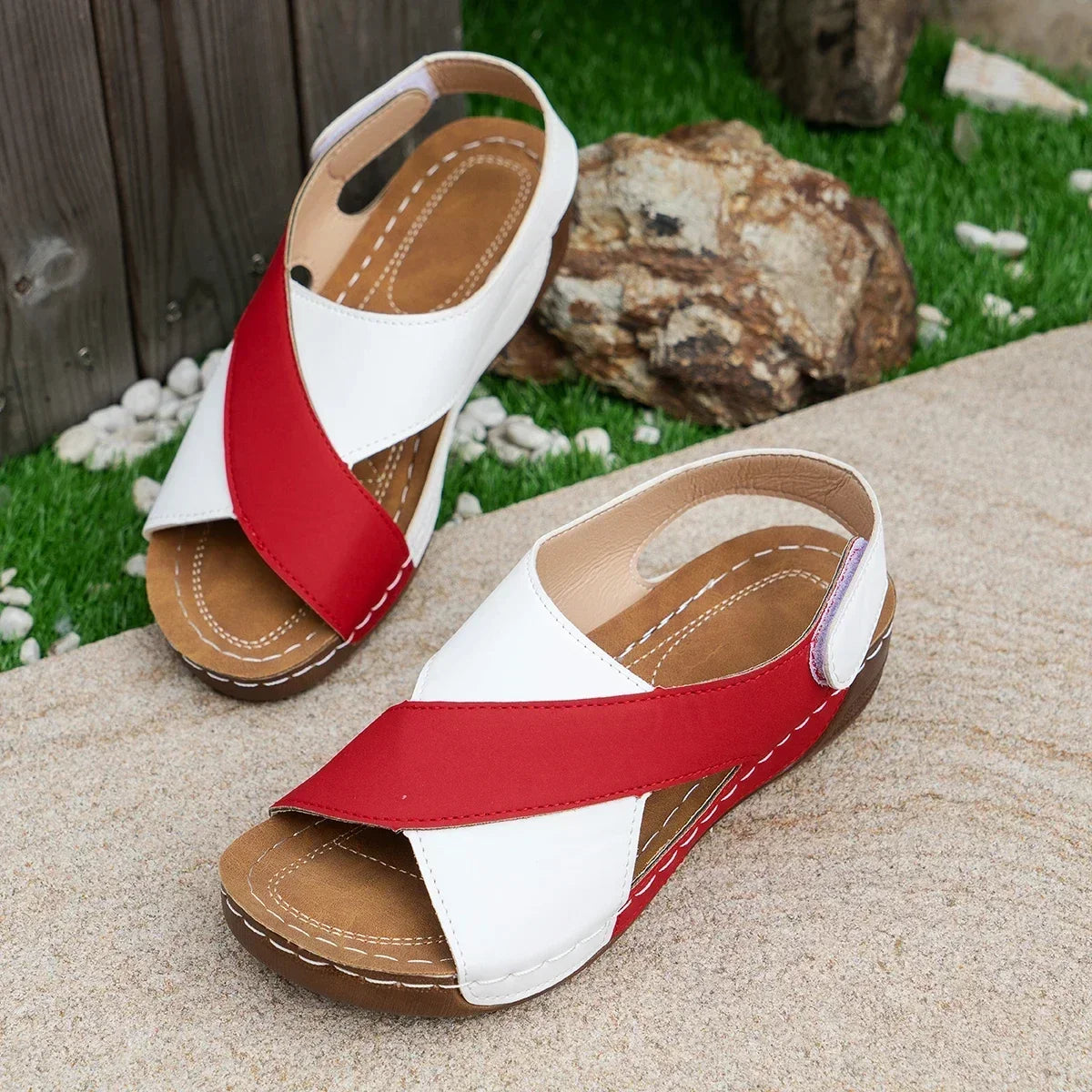 2025 Women Wedges Sandals Summer Fashion Sandals Lightweight Casual Sandals Shallow Outdoor Beach Shoes Women Sandalias De Mujer