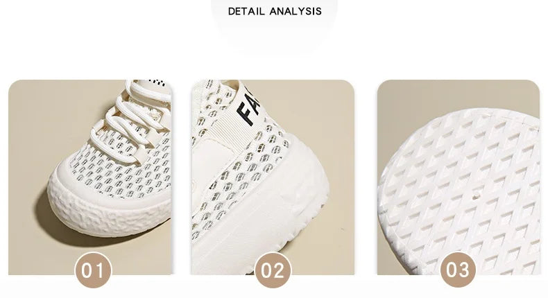 Shoes Woman 2025 Outdoor Casual Sports Shoes Hollow Breathable Comfortable Thick Sole Lightweight Mesh Shoes Women's Sneaker