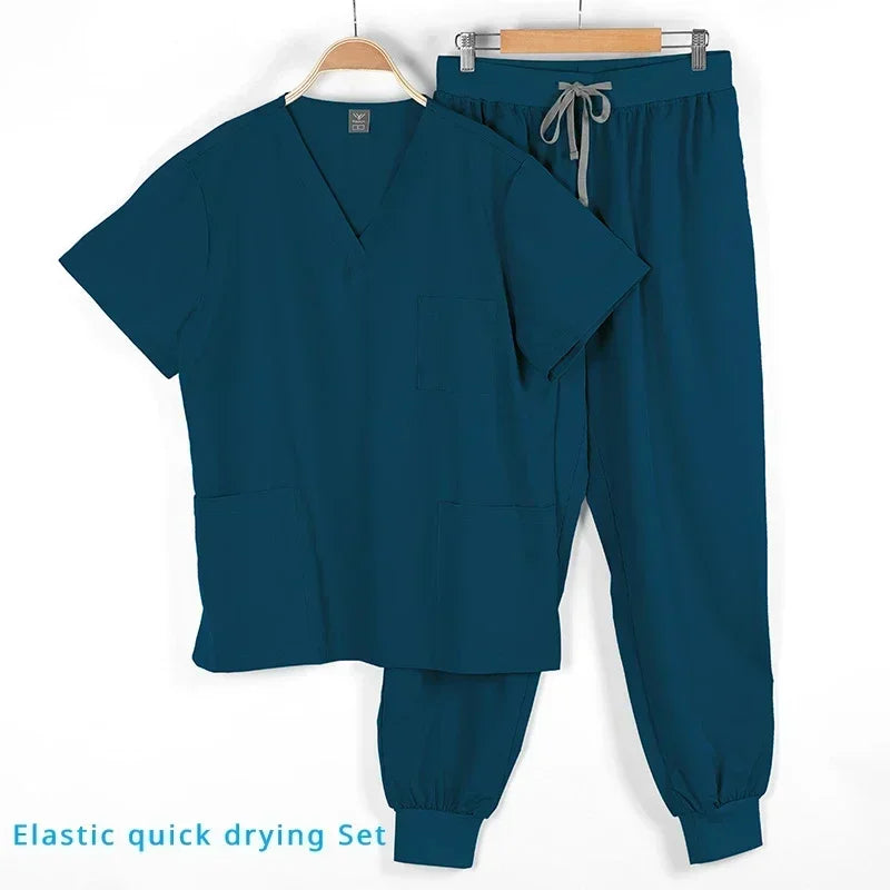 Medical Scrubs Bulk Order - Anti-Microbial Jogger Sets for Surgery/Dental/Vet/SPA/Pharmacy Multi-Pocket Workwear with Pen Slot
