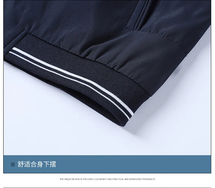 Men's New Spring and Autumn Clothing Stand Up Collar Jacket, Middle-aged and Elderly Jackets, Casual Business Men's Clothing
