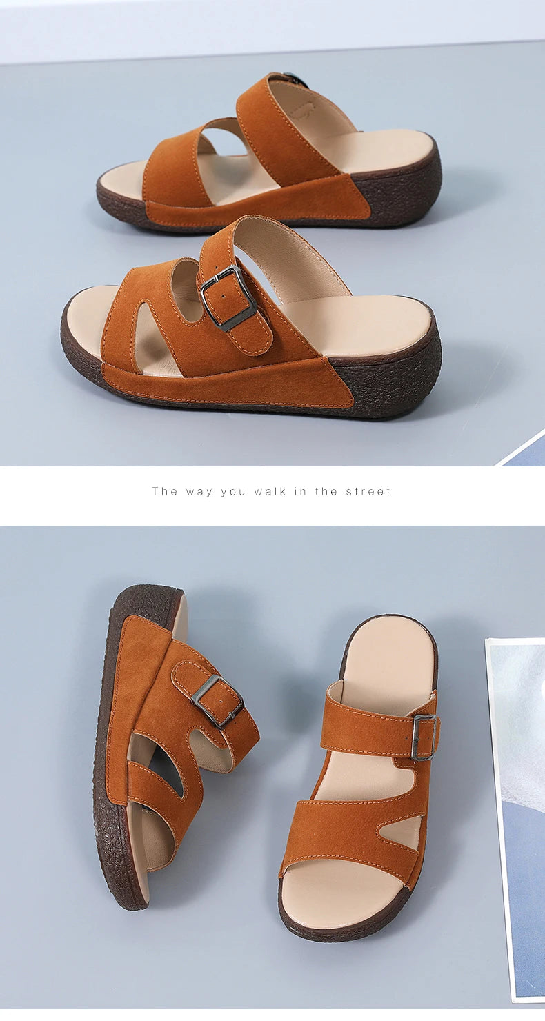 Women Slippers Shoes For Women Summer Sandals Platform Shoes With Heels Slippers Mujer Casual Outdoor Walking Summer Shoes