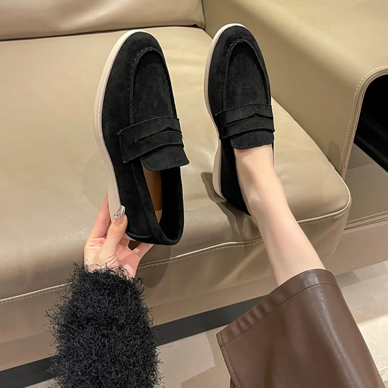 Women's Low Top Shoes 2025 Spring and Autumn New Casual Comfort Loafers High Quality Solid Flat Shoes Zapatos De Mujer