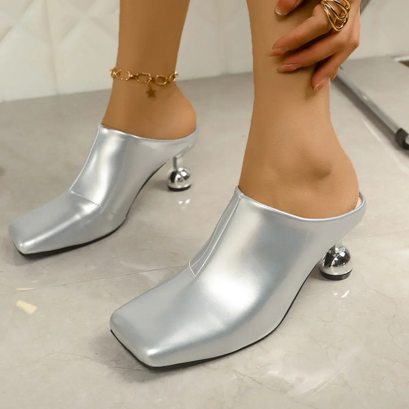 Women Sandals Designer Fashion Sandals Wedges High Heels Slippers Comfortable Pointed Toe Party Ladies Shoes Sandalias De Mujer