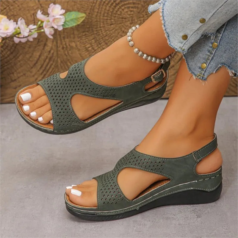 Fashion Women Summer Shoes Sandals Wedge Walking Shoes Retro Women's Sandals Non-Slip Breathable Footwear Women Sandal Female