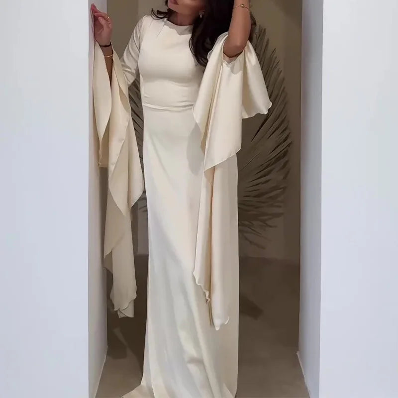 Eid Muslim Women Dress Abaya Flare Sleeve Vestidos Largos Party Caftan Jalabiya Ramadan Long Dresses Dubai Kaftan Arab Robe 2025