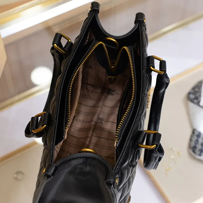 Women's handbag, genuine leather handbag, women's 2024 new summer high-end high-capacity designer crossbody bag