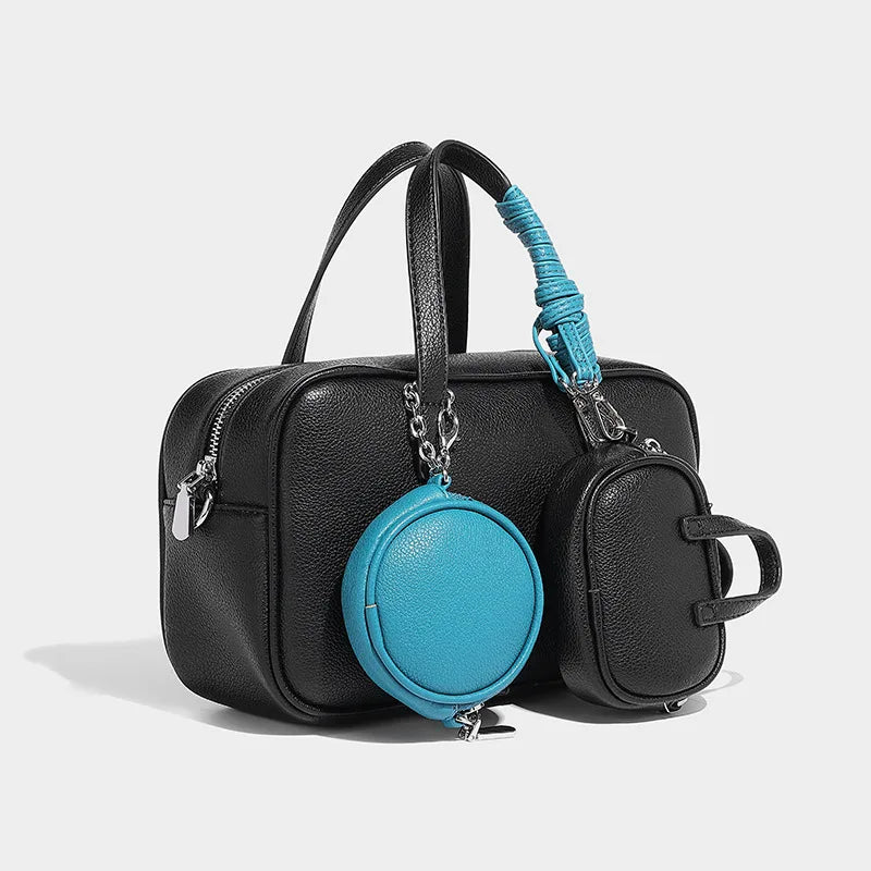 Boston Bag Women Fashion 2025 Euro-America Style Simple Shoulder Bag Handbags Composite Bag