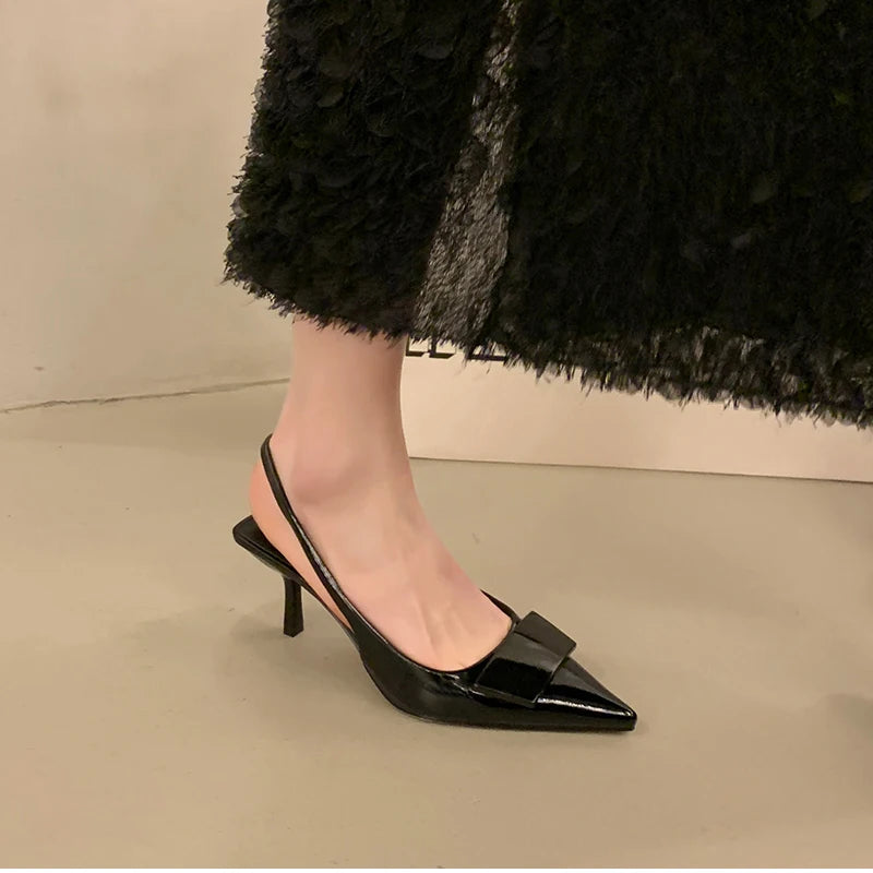 2026 Summer High Heel Women Sandals Fashion Pointed Toe Singbacks Shoes Design Style Banquet Party Sandalias Shoes