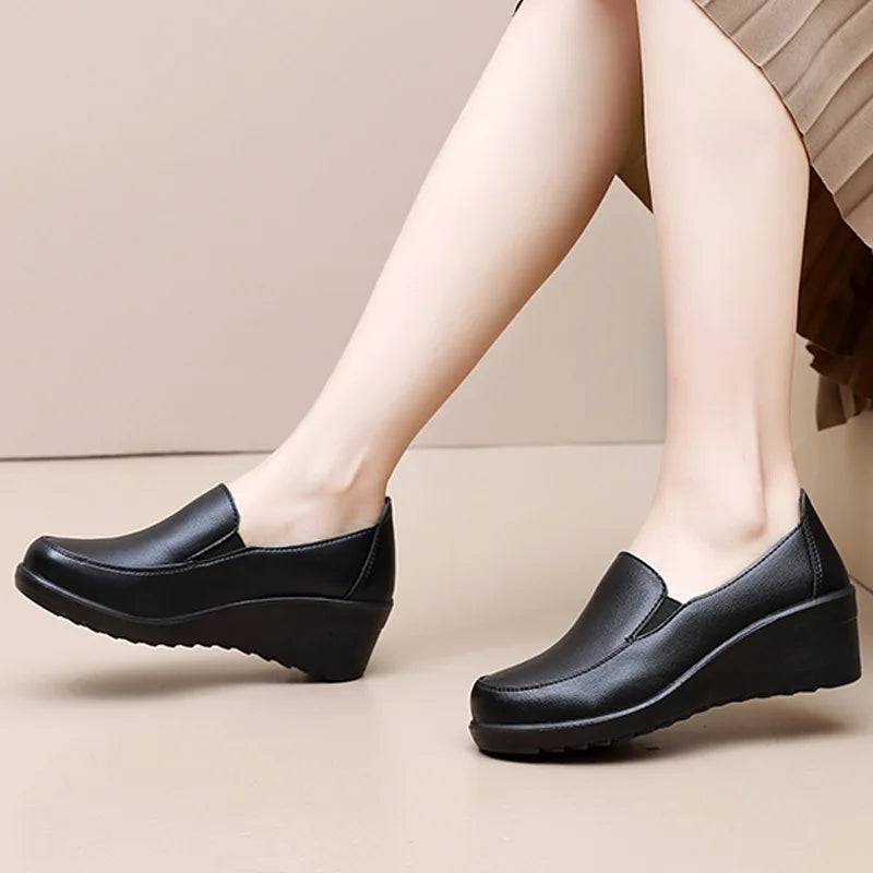 2025 Spring Autumn Women's Flats Shoes Flower Women Round Toe Office Shoe Comfortable Women Shoes Casual Thick Sole Shoes