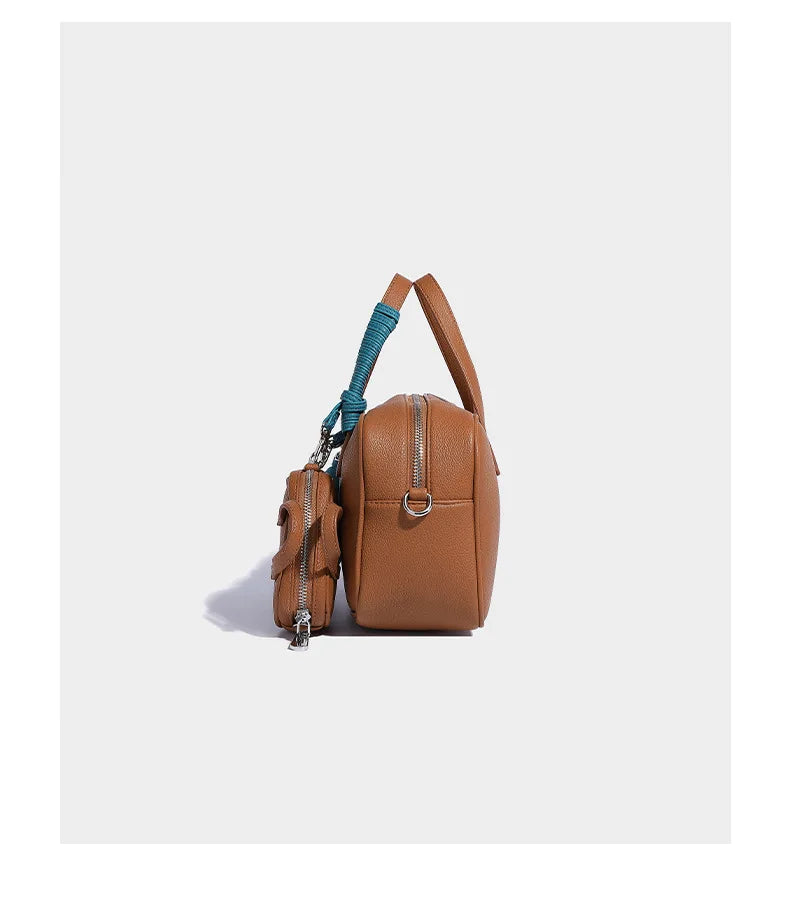 Boston Bag Women Fashion 2025 Euro-America Style Simple Shoulder Bag Handbags Composite Bag