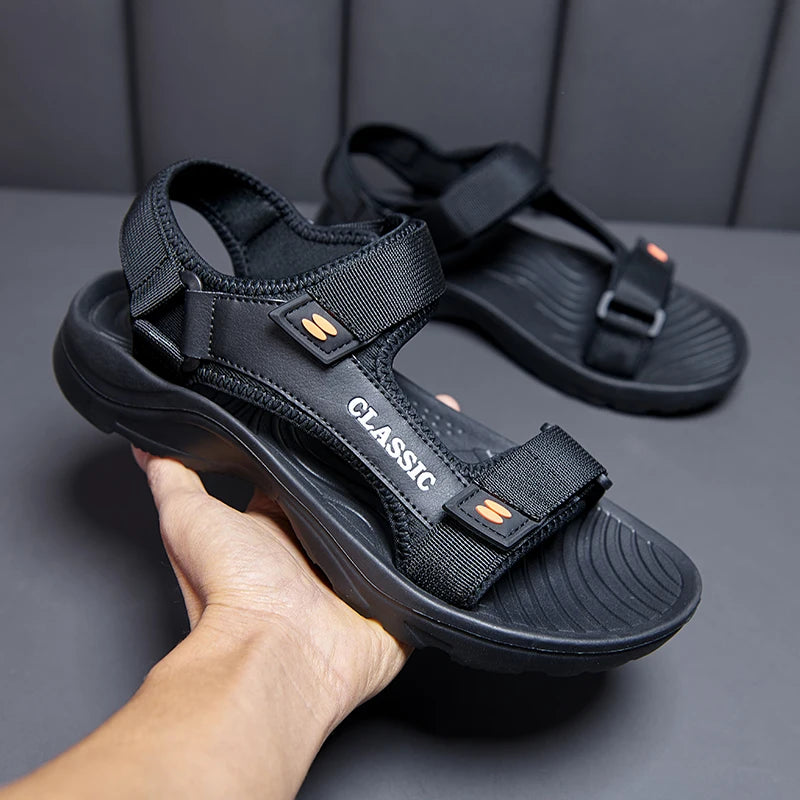 2025 Men Sandals Summer Leisure Beach Holiday Sandals Men Shoes New Outdoor Sneakers Male Retro Comfortable Casual Sandals Men