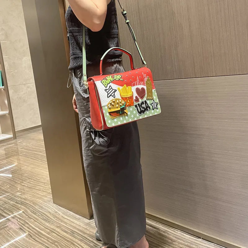 High Quality Women PU Leather Handbags Shoulder Bags Fashion Ladies Rivet Messenger Bags Casual Female Crossbody Bags for Women