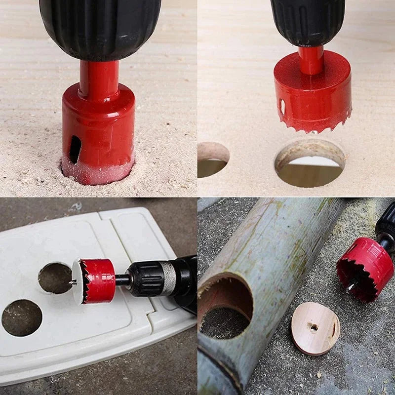 1pcs M42 20mm-200mm Adjustable Hole Saw Drill Bit for Metal, Wood, Gypsum Board - Durable Cutting Tool for Various DIY Projects