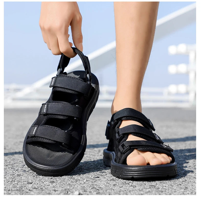 A Pair of Men's Sandals, Summer New Trendy Sports Outer Wear, Non-Slip, Wear-Resistant, Soft-Soled Driving, Cool Beach Shoes for Men