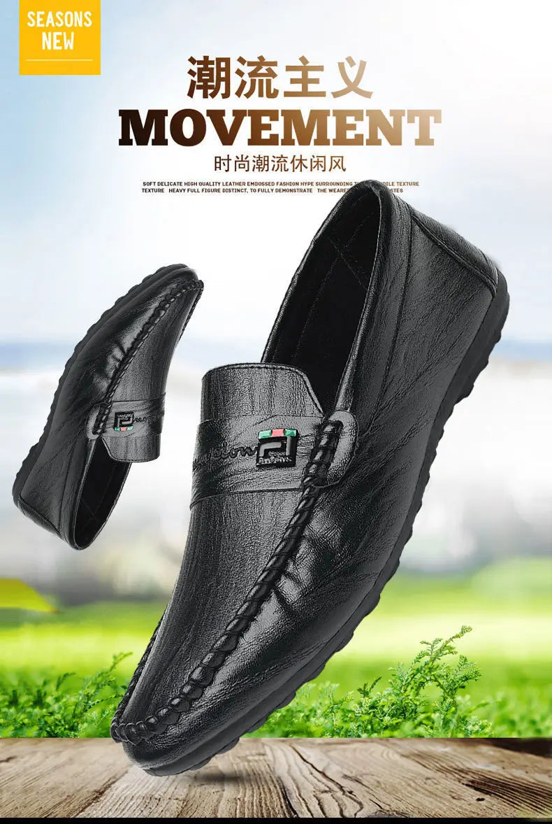 Spring Autumn Men Dress Shoes White Loafers Leather Casual Shoes Slip on Moccasin Shoes  Zapatos Casuales Designer Loafers Men