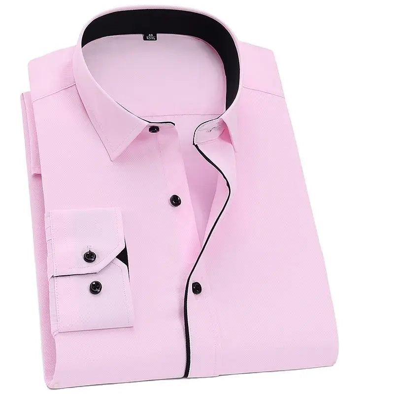 2025 Men Shirt Fashion Causal Long Sleeved Male Dress Social Business Brand Shirts Comfort Soft Weeding Party White Gift Shirts