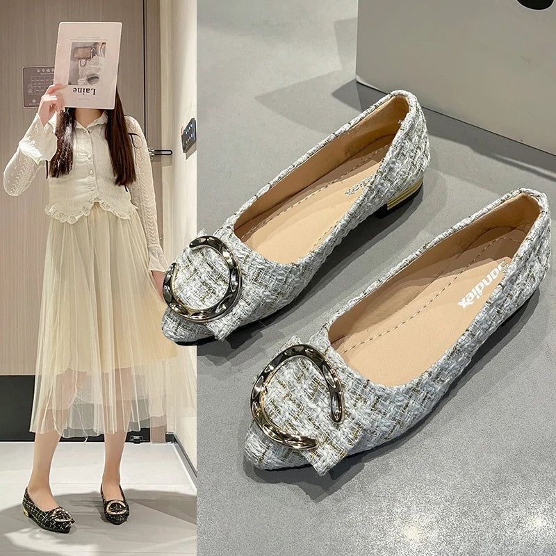 New Women's Shoes Pumps Spring Autumn Casual Women's Fashion Comfortable Pointed Shoes Women's Zapatillas Mujer
