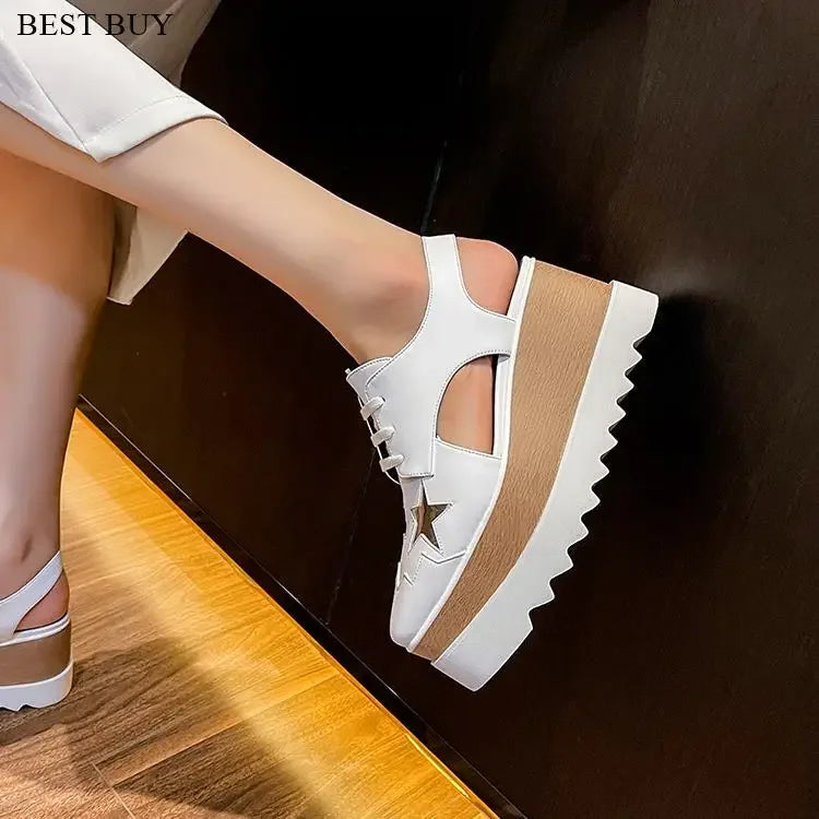 women wedge shoes pointed toe high heels platform office lady party shoes Plataform Height increasing Shoes Casual style