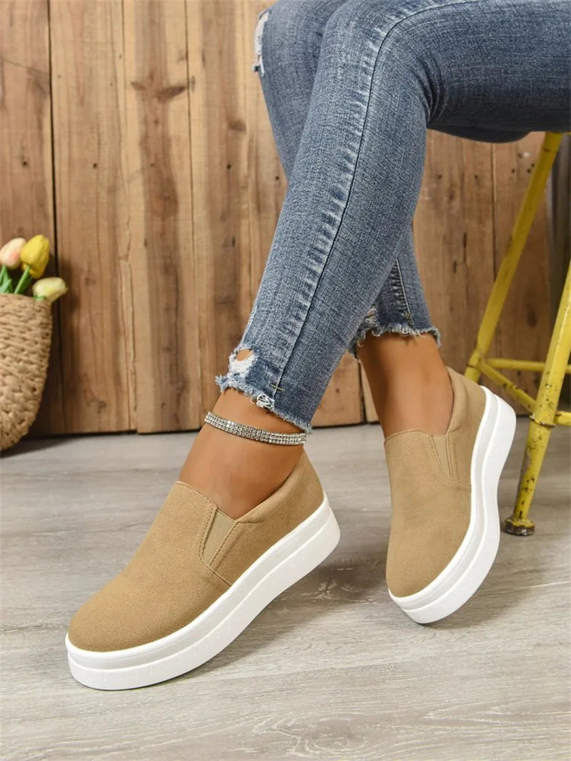 Shoes for Women Spring Leisure Sneakers New Womens Lazy Footwear Lightweight Thick Sole Platform Women Shoes Size 36-43