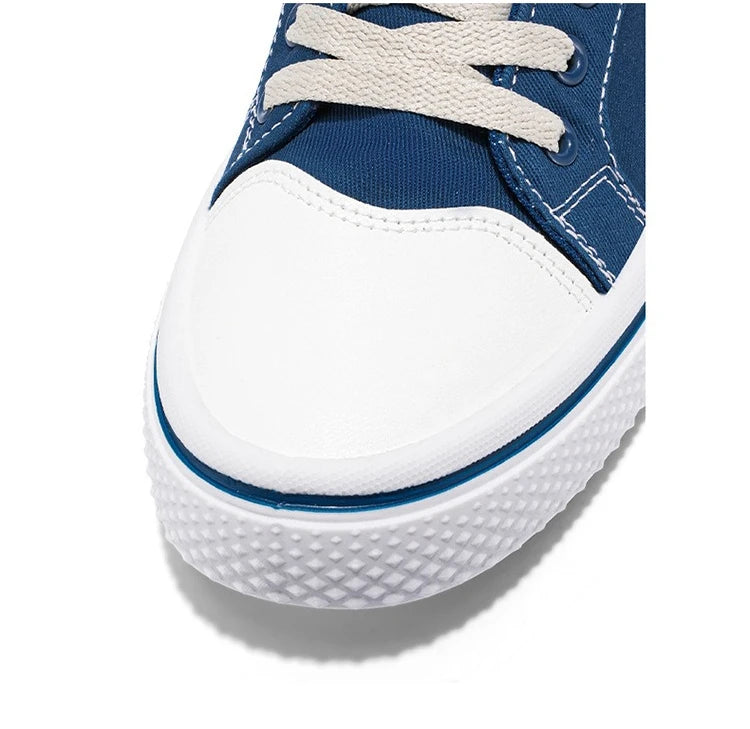 Mens Breathable Canvas Skate Shoes Soft Sole Casual Sneakers Trendy Versatile Lightweight Non-Slip Slip-On Sports Footwear 37-48