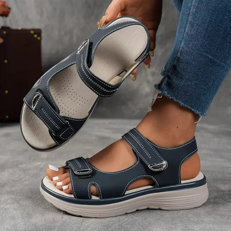 New Summer Wedge Sandals Casual Women Comfortable Fashion Thick Sole Outdoor Platform Sandals Non Slip Wading Beach Shoes Women