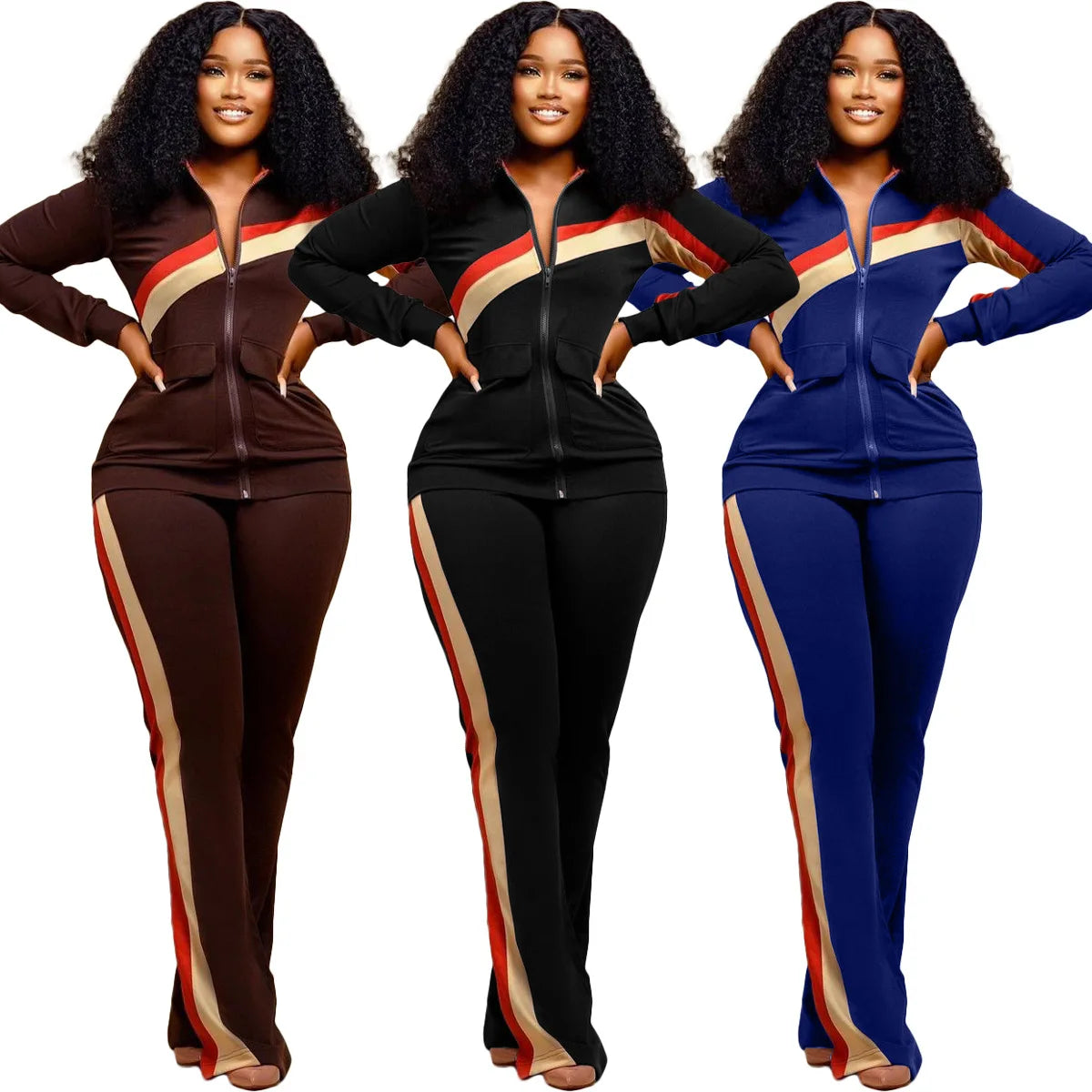 Tracksuit Women Pants Set Two Piece Set Autumn Winter Zipper Jacket Tops Suits Jogging Vintage Patchwork Outfits Y2k Streetwear