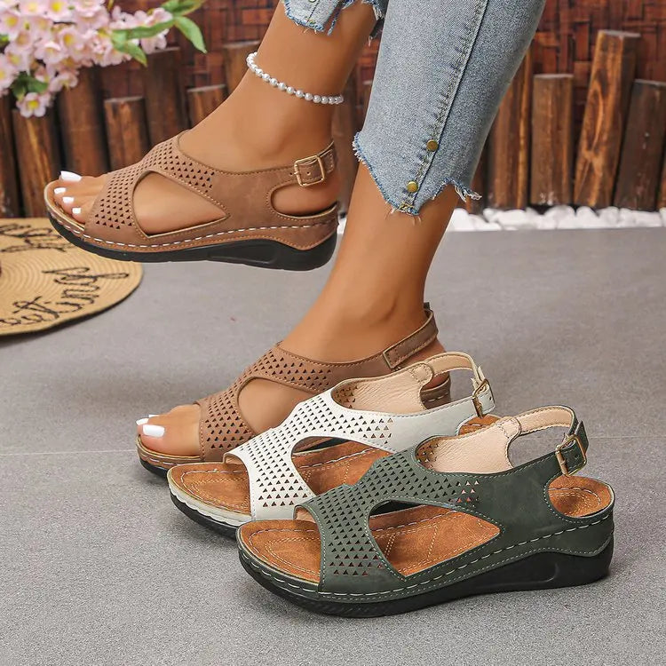 Fashion Women Summer Shoes Sandals Wedge Walking Shoes Retro Women's Sandals Non-Slip Breathable Footwear Women Sandal Female