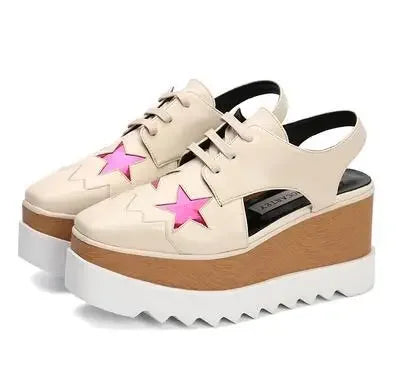 women wedge shoes pointed toe high heels platform office lady party shoes Plataform Height increasing Shoes Casual style