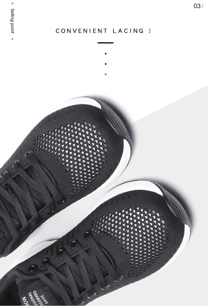 Women Sneakers Lightweight Knitted Shoes Women Casual Flats Shoes Female Tennis Shoes Non-Slip Women Sport Shoes