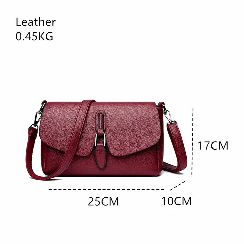 New Soft Leather Crossbody Bags for Women Luxury Handbags Women Bags Designer Female Casual Hand Shoulder Bag bolsos de mujer