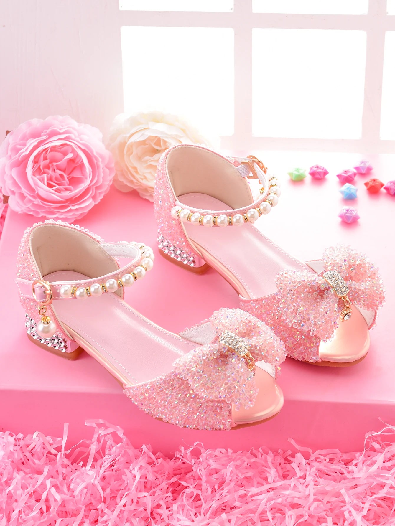 Girls' Dress Sandals For Formal Occasions, Children High Heels For /Models Performance And Fashion Show