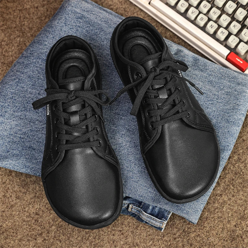 Minimalist Shoe Size 37-48 Men's and Women's Wide Toe Barefoot Casual Artificial Leather Lightweight Walking Sports Shoes