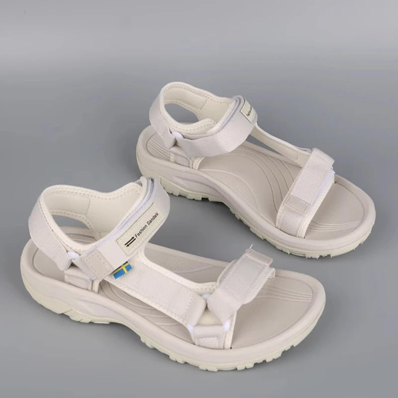 Ladies' Fashion Casual Flat Sandals Outdoor Summer  Open-Toe Beach  Shoes Soft Sole Comfort Women's Breathable Walking Sandials