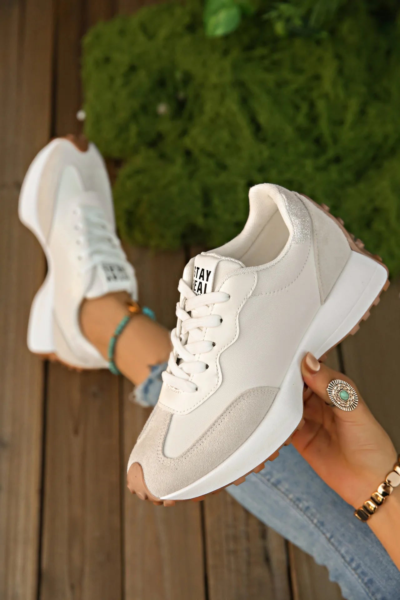 Women Sneakers Causal Walking Shoes Woman Autumn Fashion Lace Up Sports Platform Shoes Outdoor Non-slip Running Shoes