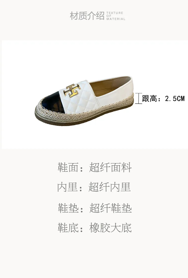 New Shoes for Women Leather Flat Boat Shoes Designer Fisherman Shoes Girl Fashion Slip-on Loafers