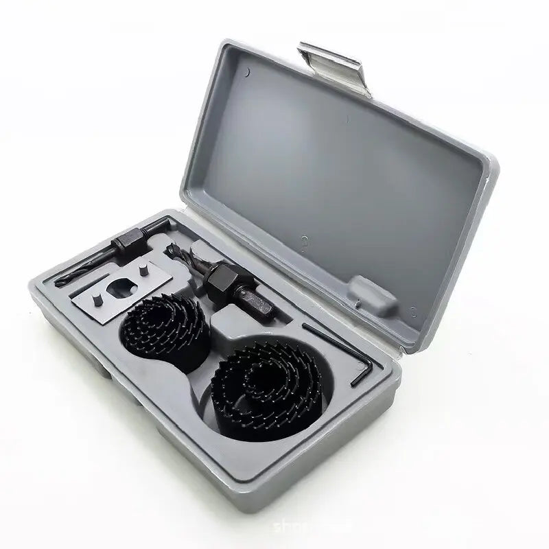 8PCS Hole Saw Kit 19-64mm, Bi-Metal Woodworking Hole Cutter for Drill - Drywall, Recessed Lights, Wood & Plastic Cutting