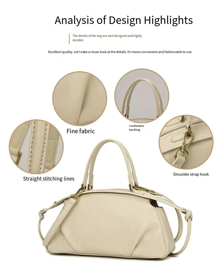 New Women's Bags, Fashionable and Simple Handbags, Niche High-End Shoulder Bags, Versatile Casual Bags for Commuting, Large-Capacity Tote Bags, Soft Leather Crossbody Bags