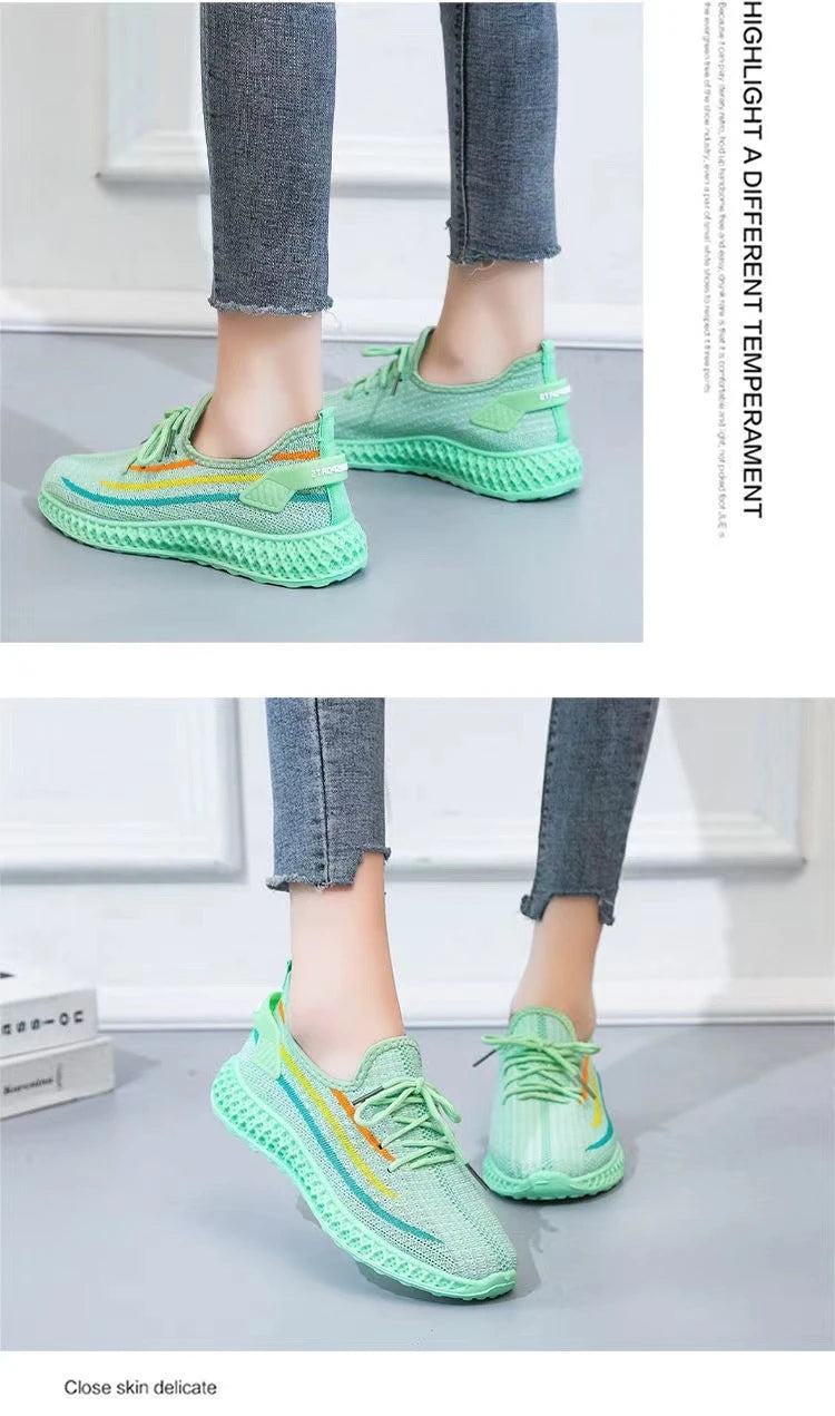 Women's Platform Sports Shoes with Fashionable Trendy Design Breathable Comfortable Shoes Outdoor Hiking Walking Casual Shoes