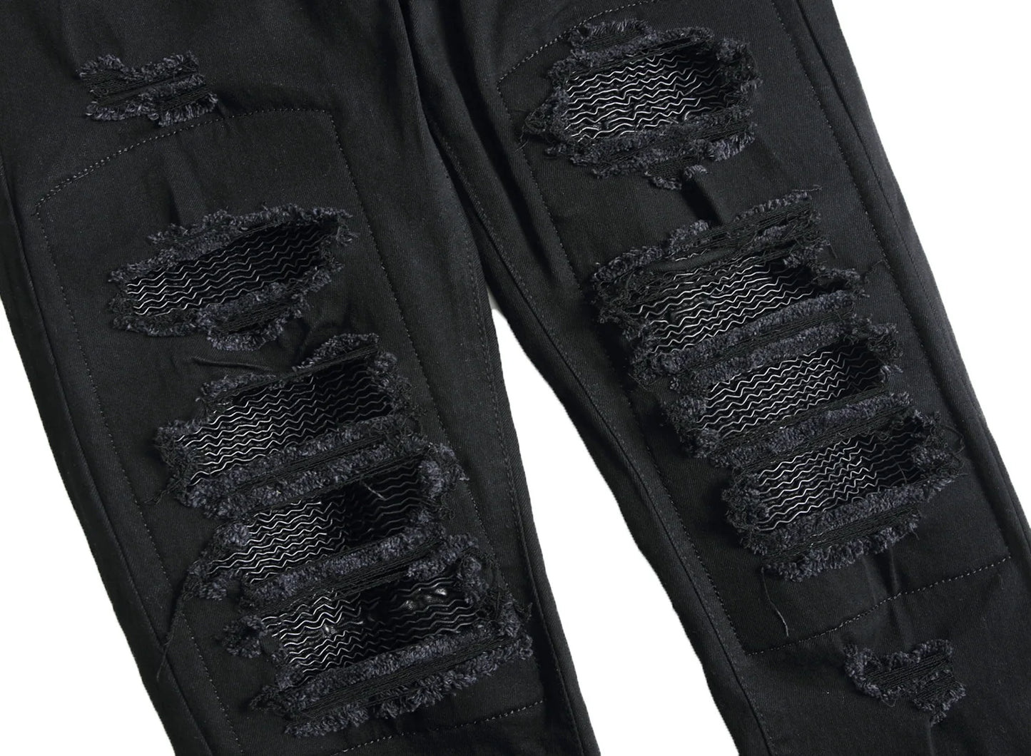 Jeans for Men High Street with Holes and Black Peaks Slim Fit Jeans and Mens Trousers