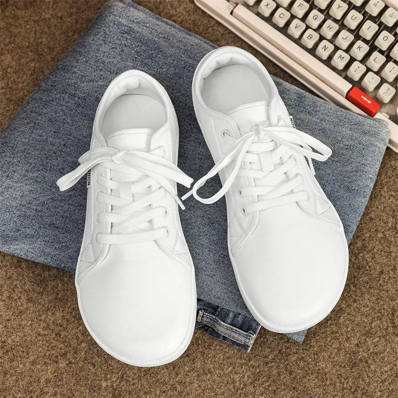 Minimalist Shoe Size 37-48 Men's and Women's Wide Toe Barefoot Casual Artificial Leather Lightweight Walking Sports Shoes