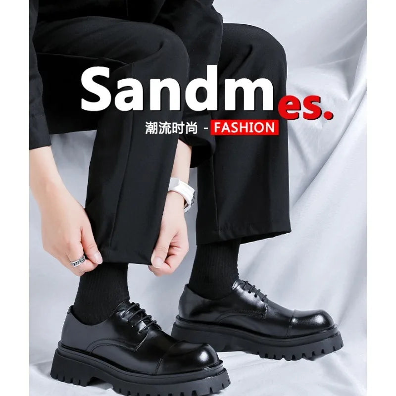 Men's Fashion Business Big Head Shoes Casual Comfortable Versatile Men Leather Shoes Wedding Party GroomHigh Quality Dress Shoes